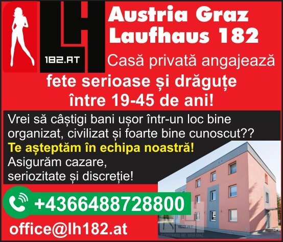 Laufhaus 182 Graz cautam domnisoare cu sau fara experienta